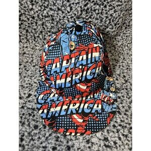 Captain America Marvel Comics Graphic Baseball Cap Hat Fitted Size S/M